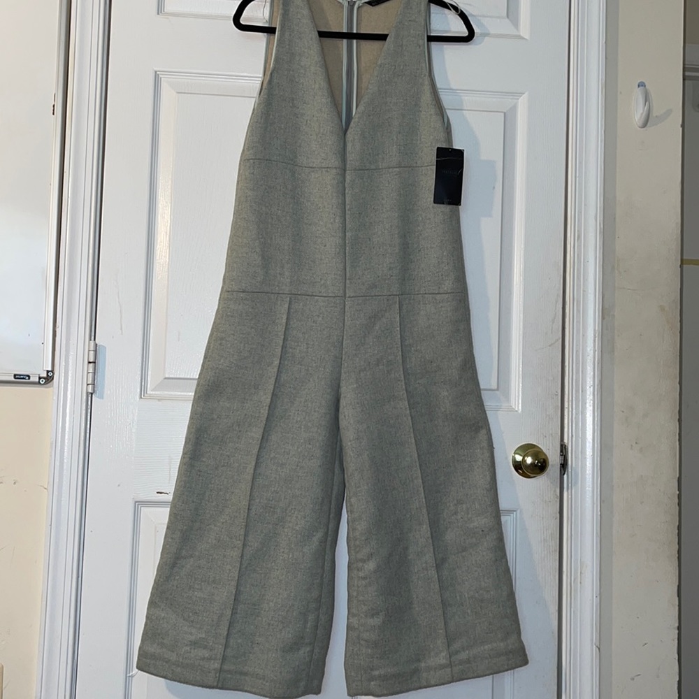 ZARA Trafaluc Wool Blend Crop Wide Leg Jumpsuit